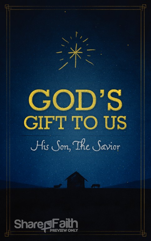 God's Gift to Us Church Bulletin | Christmas Bulletins