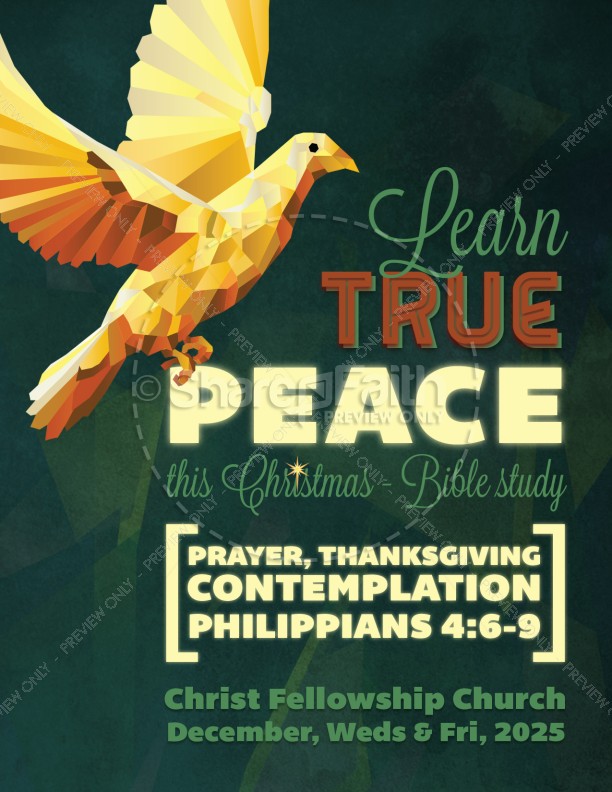 Experience True Peace Christmas Flyer Thumbnail Showcase