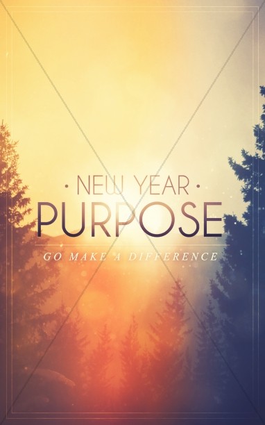 New Year Purpose Church Bulletin Thumbnail Showcase