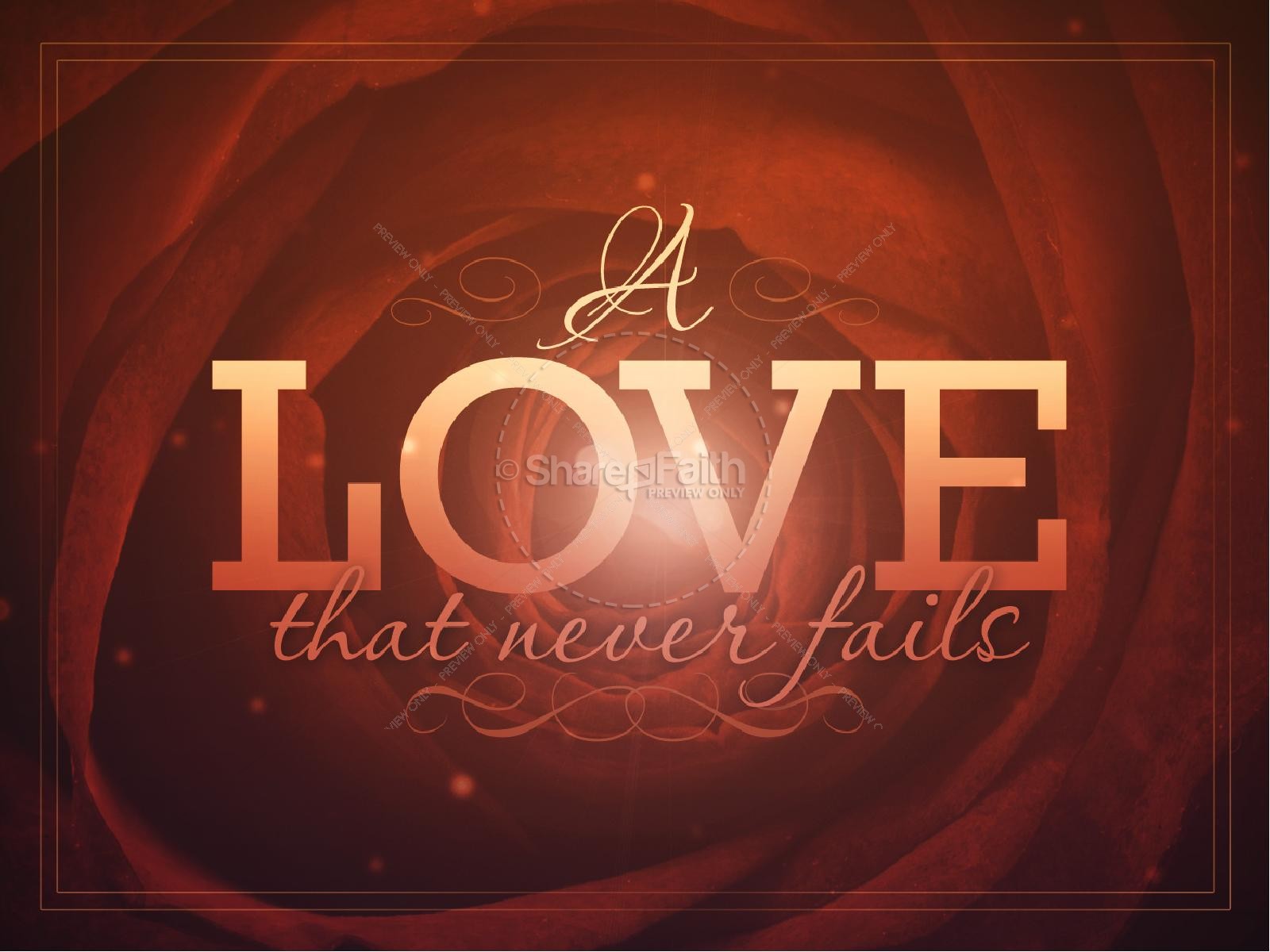 A Love that Never Fails Ministry PowerPoint Thumbnail 1