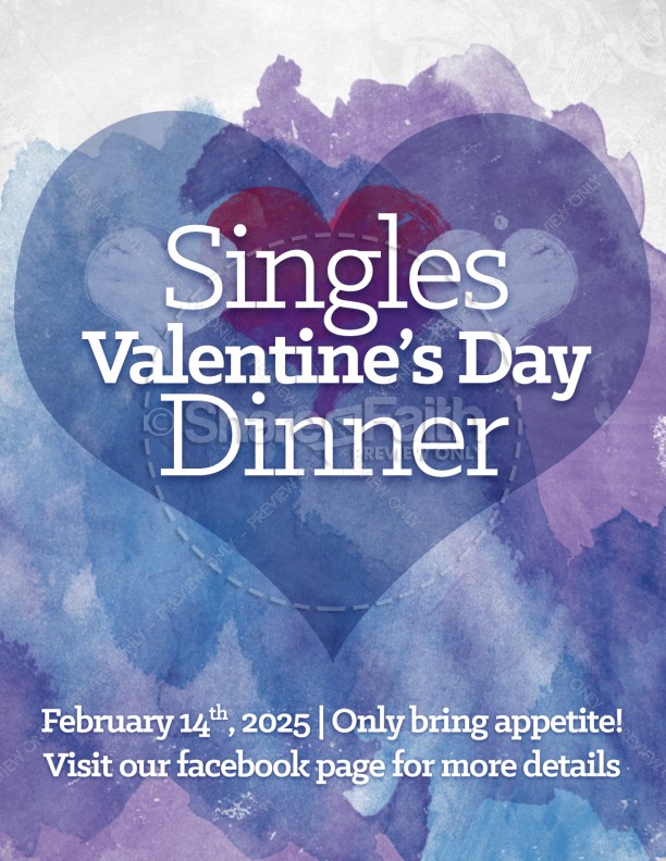 Love One Another Valentine's Day Church Flyer | page 1