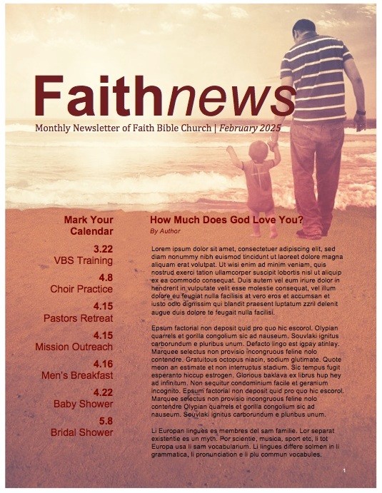 The Love of the Father Ministry Newsletter