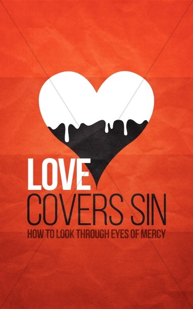 Love Covers Sin Religious Bulletin Thumbnail Showcase