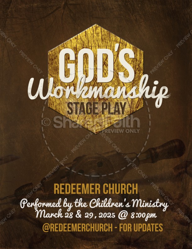 God's Workmanship Religious Flyer Thumbnail Showcase