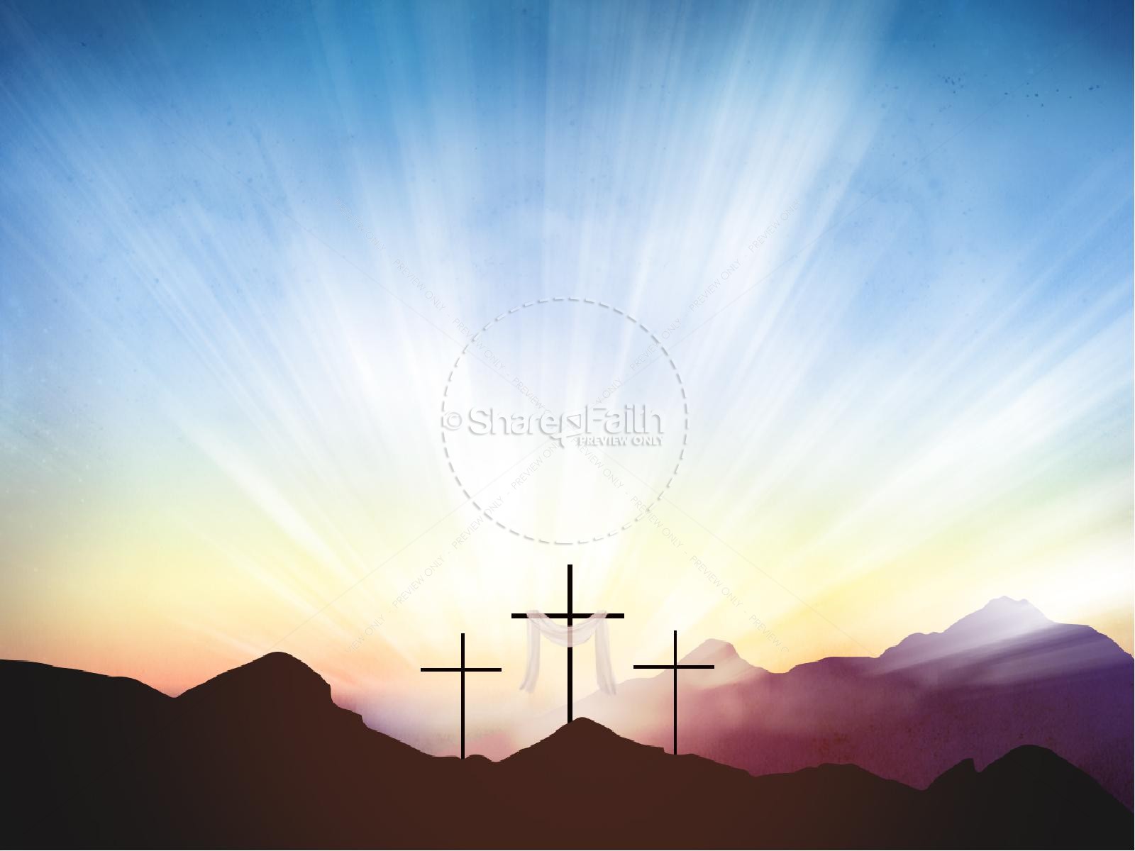 Resurrection Sunday Easter Graphics Ministry PowerPoint Thumbnail 2