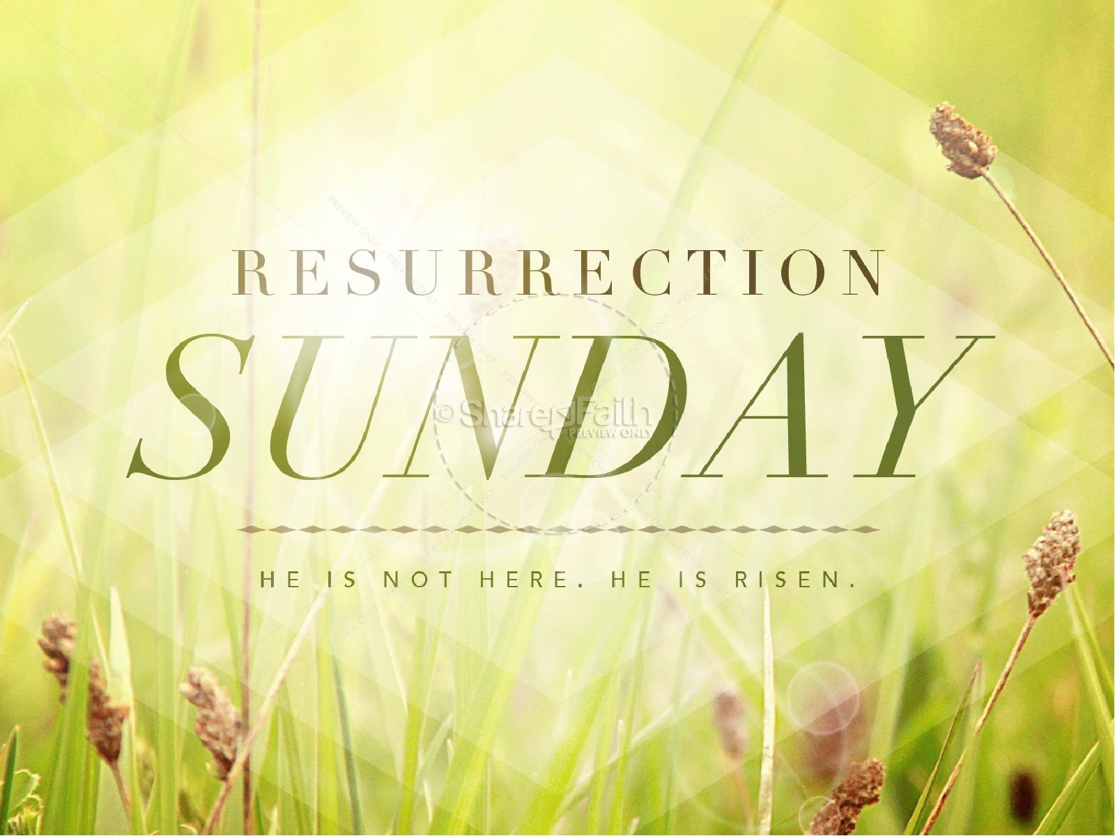 Resurrection Sunday He is Risen Easter PowerPoint Graphics Thumbnail 1