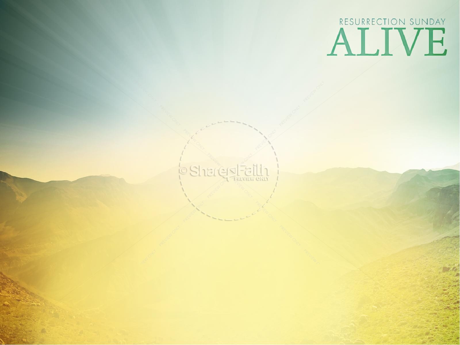 Resurrection Sunday Alive Easter Graphics PowerPoint Thumbnail 8