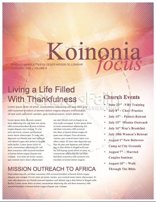 Season of Lent Religious Newsletter Thumbnail Showcase