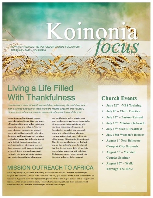 free church newsletter templates for microsoft publisher