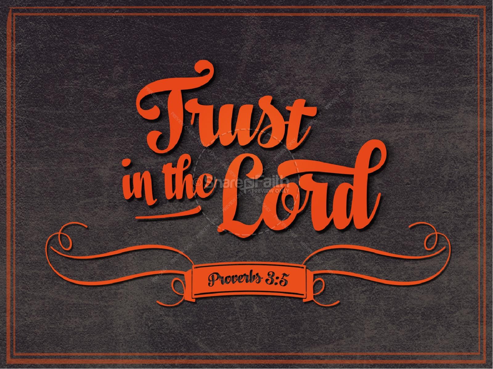Trust in the Lord Church PowerPoint Thumbnail 1