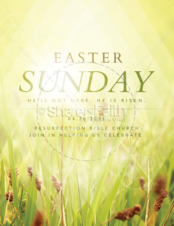 Resurrection Sunday He is Risen Christian Flyer | page 1
