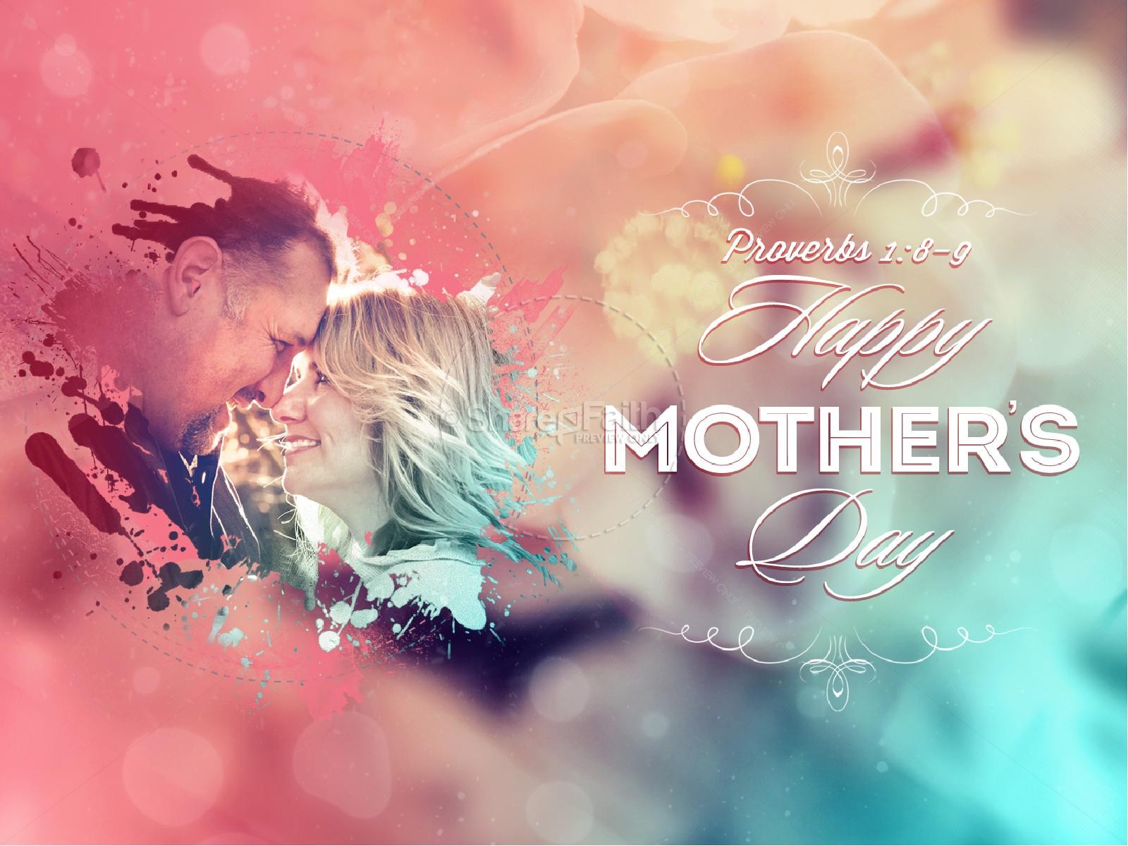 Splash of Love Mother's Day PowerPoint Template Thumbnail 1