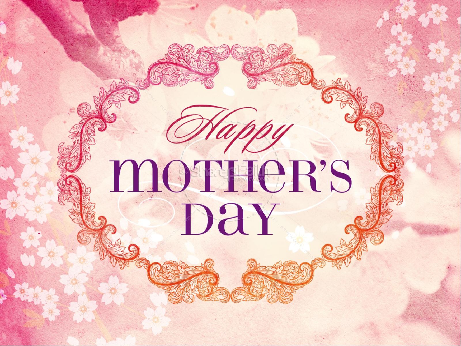 Happy Mother's Day Christian PowerPoint Template Thumbnail 1