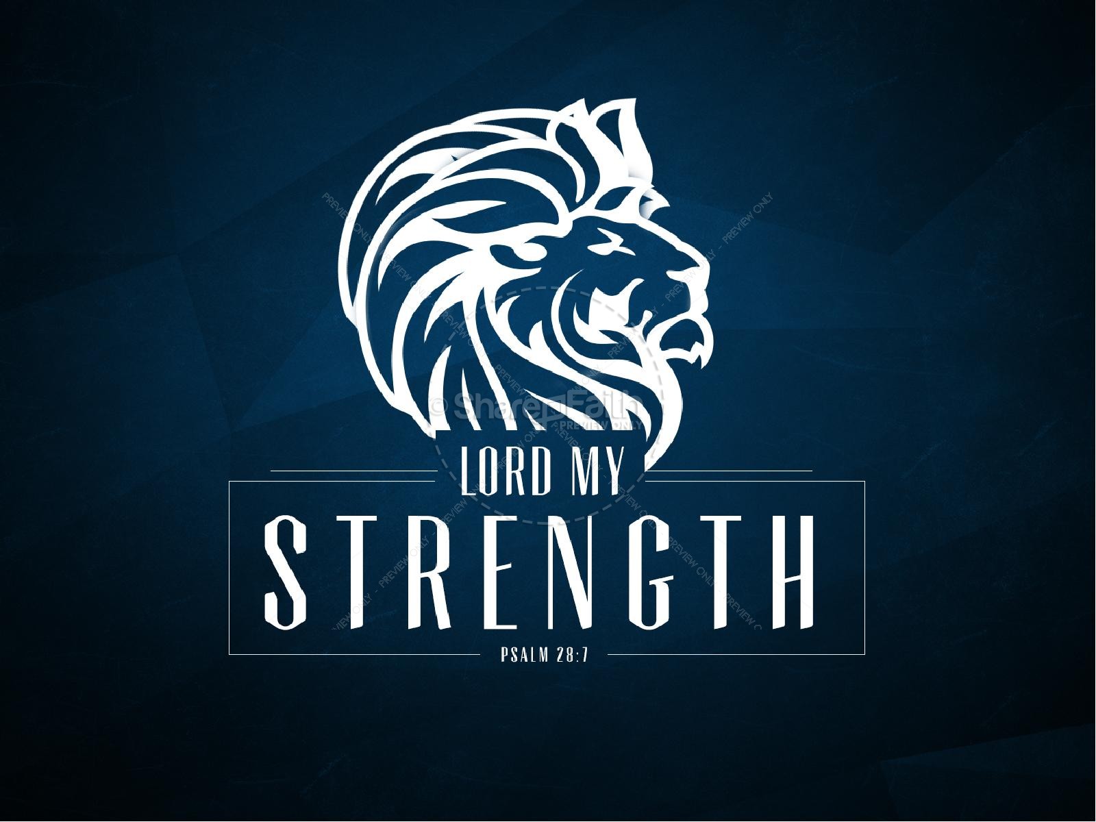 Lord my Strength Christian PowerPoint Thumbnail 1