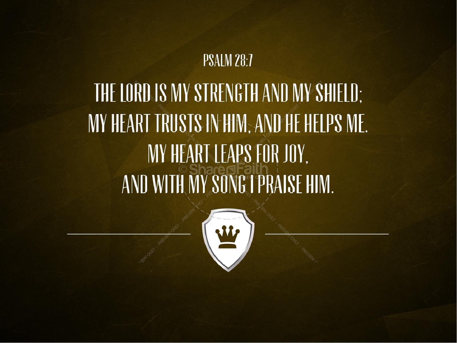 Lord My Shield Psalm 28 Church PowerPoint Sermon Thumbnail 3