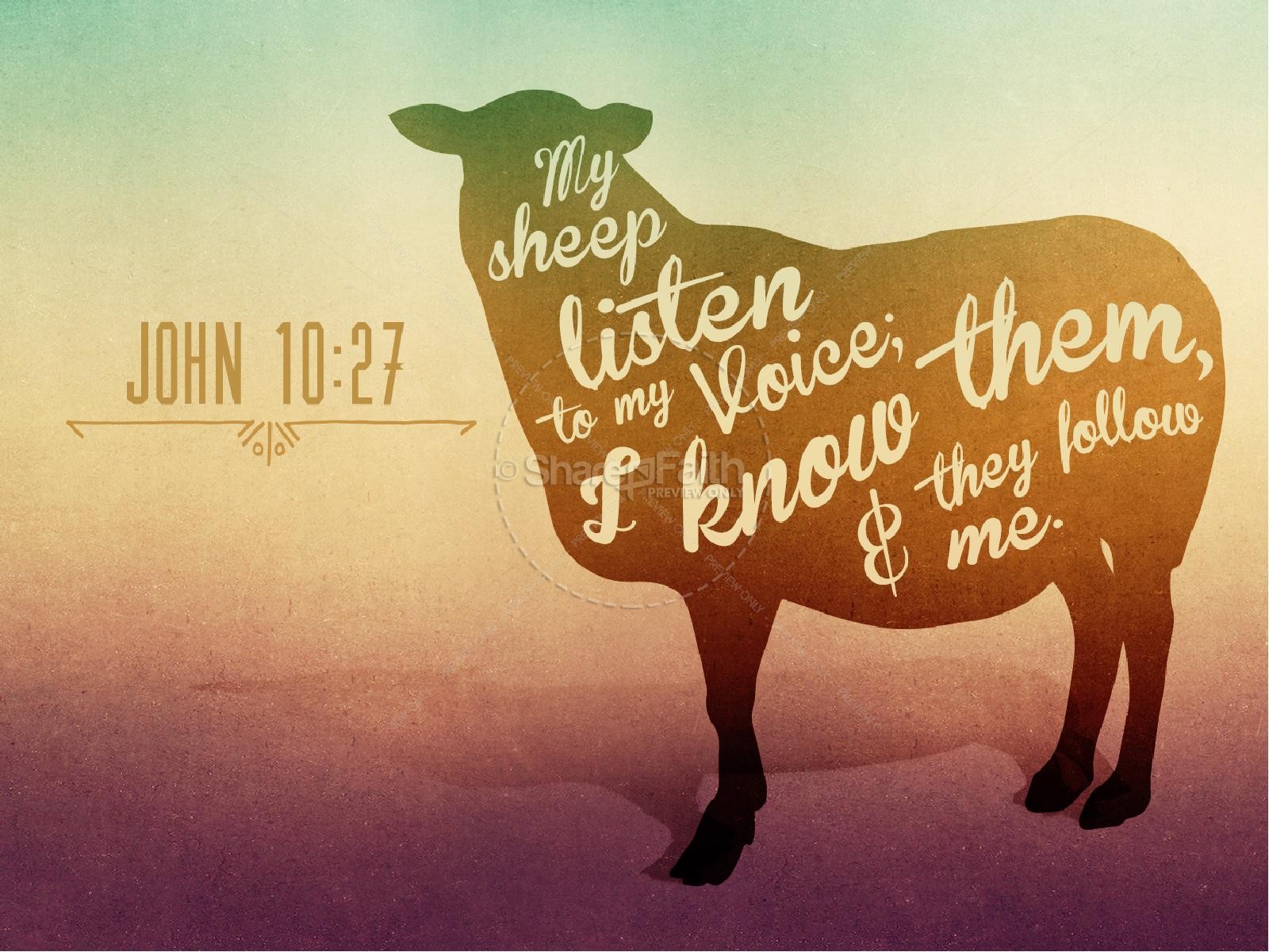 My Sheep Hear My Voice Christian PowerPoint Thumbnail 4