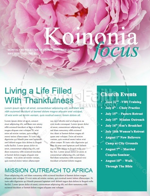 Mothers Day Beautiful Mother's Day Church Newsletter Thumbnail Showcase