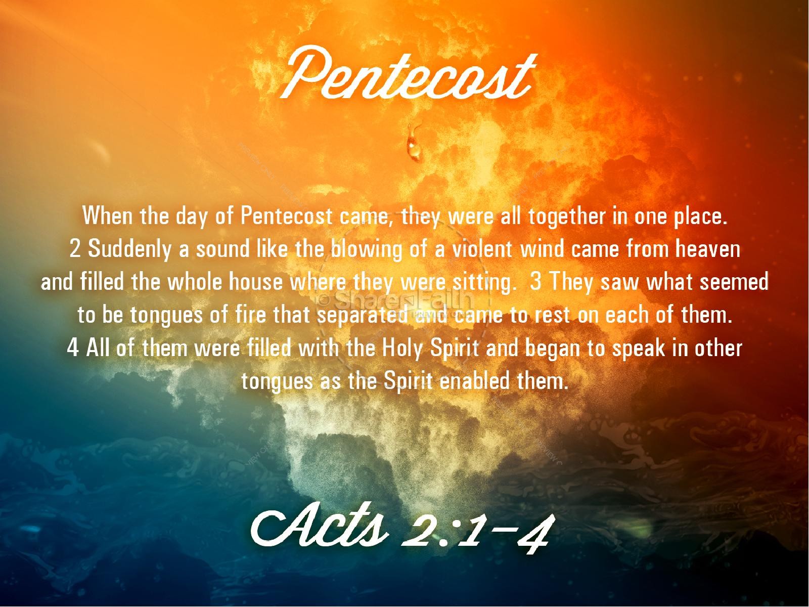 Pentecost Come Holy Spirit Christian PowerPoint Thumbnail 4