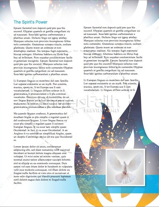 Day of Pentecost Spring Christian Newsletter Template | page 3
