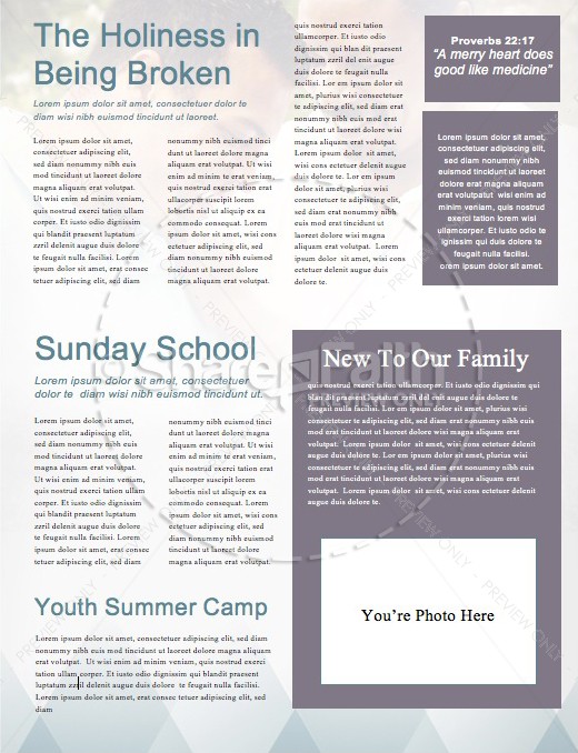 A Father of Faith Christian Newsletter Template | page 2