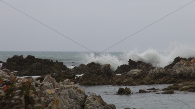 Crashing Waves and Rocks Ministry Stock Photo Thumbnail Showcase