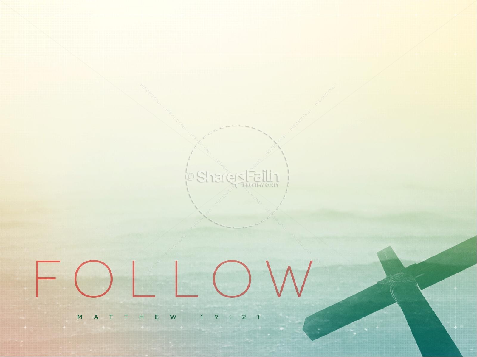 Pick Up Cross and Follow Me Ministry PowerPoint Template Thumbnail 2
