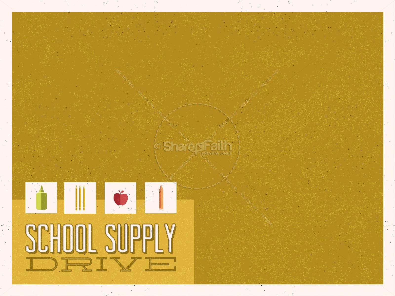 School Supply Drive Church PowerPoint Thumbnail 2