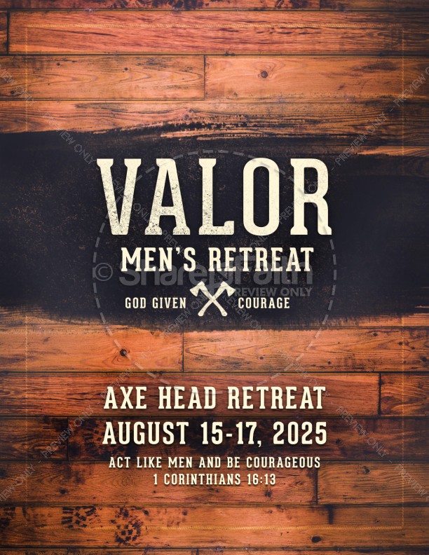 Valor Men's Retreat Ministry Flyer Thumbnail Showcase
