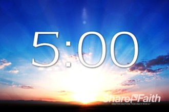 5 Minute Sunrise Religious Countdown Timer | Church Countdown Timers