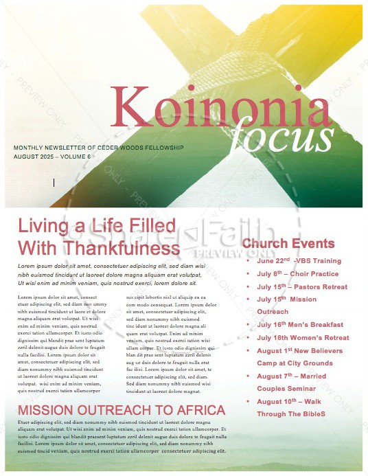 Cross of Christ Summer Ministry Newsletter Thumbnail Showcase