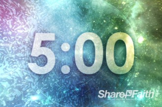 5 Minute Cosmic Ministry Religious Countdown Timer | Church Countdown ...