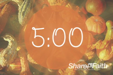 5 Minute Harvest Party Religious Countdown Timer