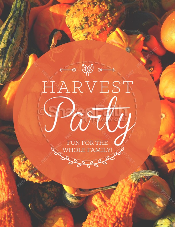 Harvest Party Religious Flyer Thumbnail Showcase