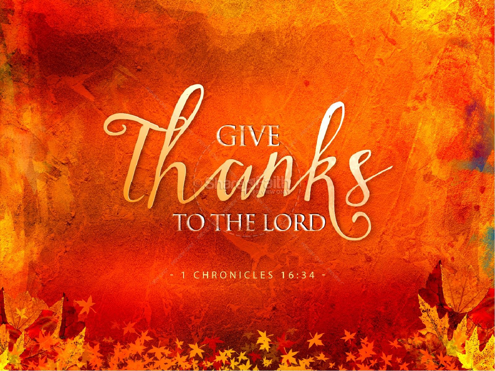 Give Thanks Christian PowerPoint Template