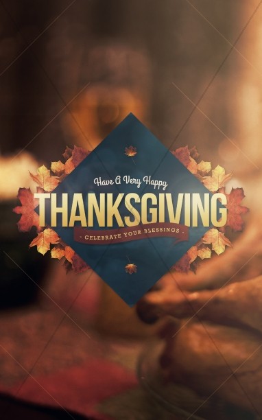 Happy Thanksgiving Holiday Religious Bulletin Thumbnail Showcase