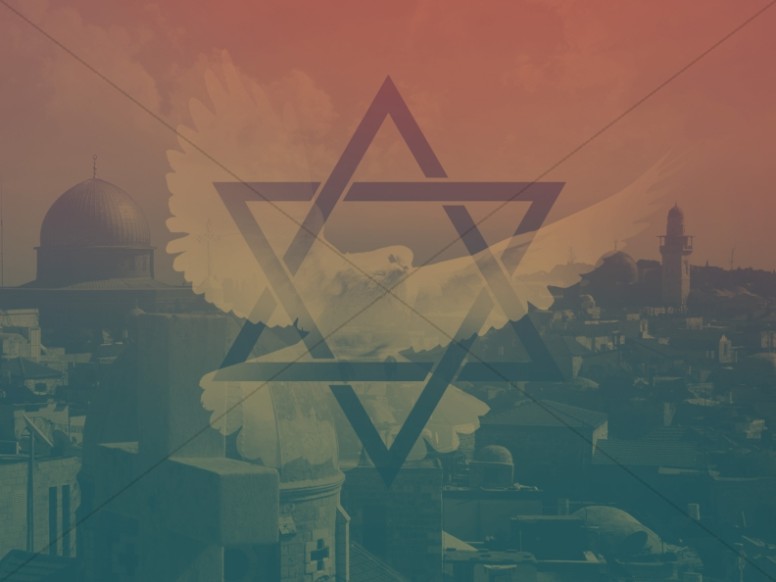Pray for Peace Star of David Ministry Background  Thumbnail Showcase