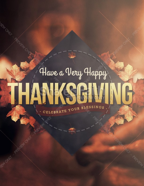 Happy Thanksgiving Holiday Religious Flyer Thumbnail Showcase