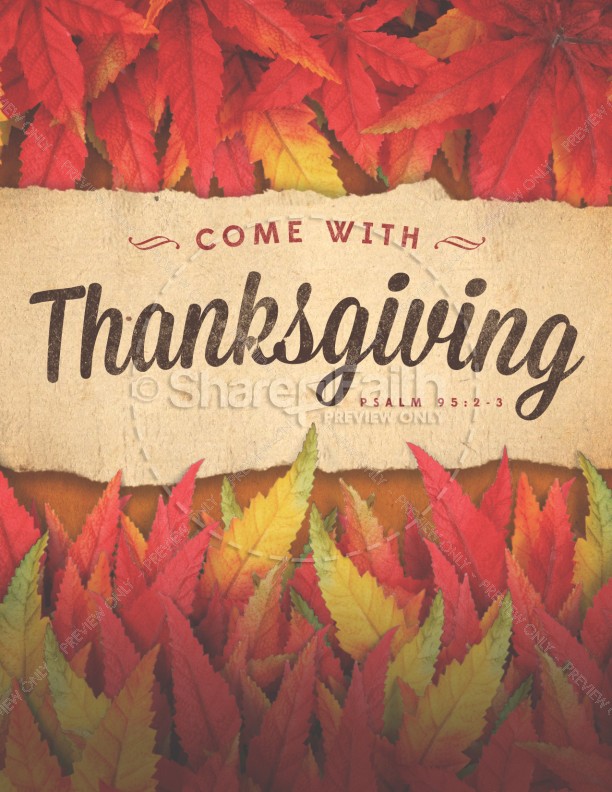 Come with Thanksgiving Christian Flyer Thumbnail Showcase