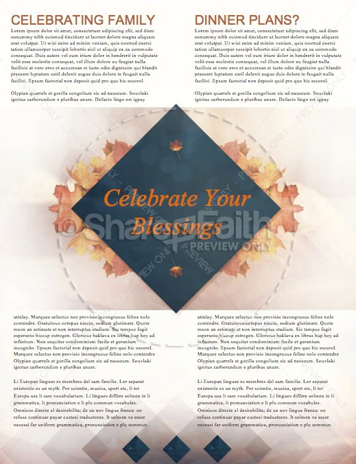 Happy Thanksgiving Holiday Ministry Newsletter | page 2