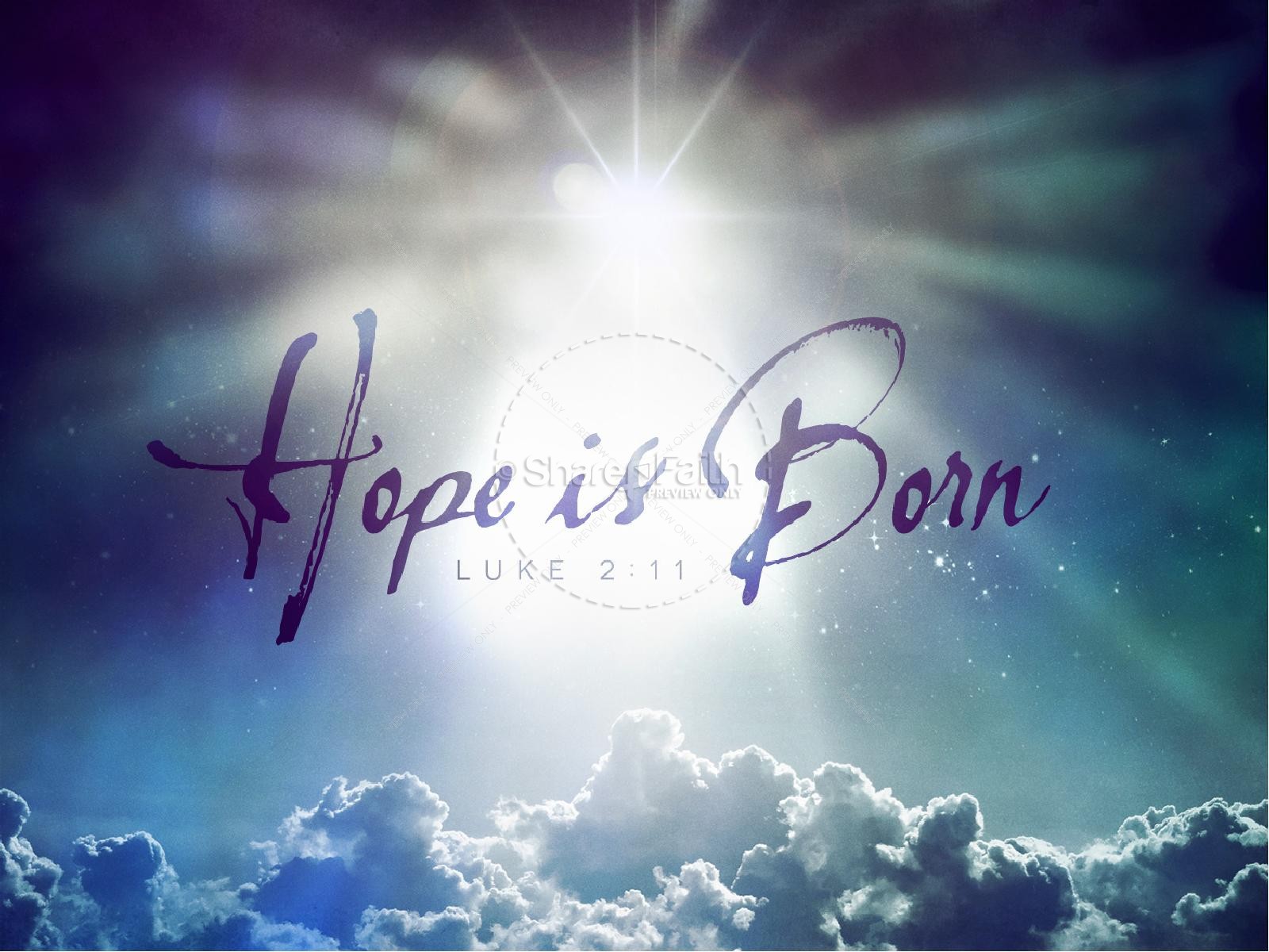 Hope is Born Ministry PowerPoint Thumbnail 1