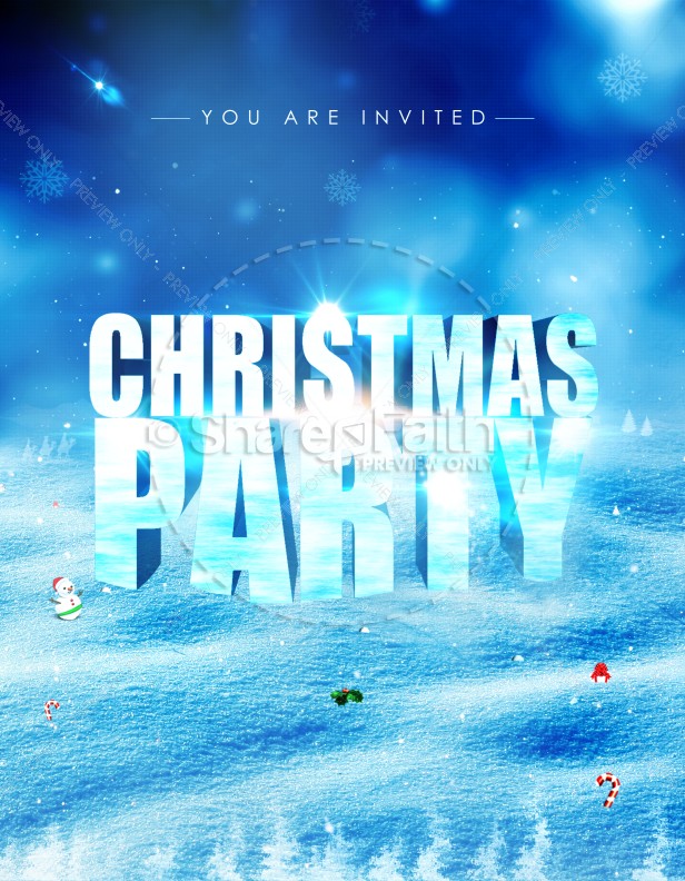 Time for Christmas Party Religious Flyer Thumbnail Showcase