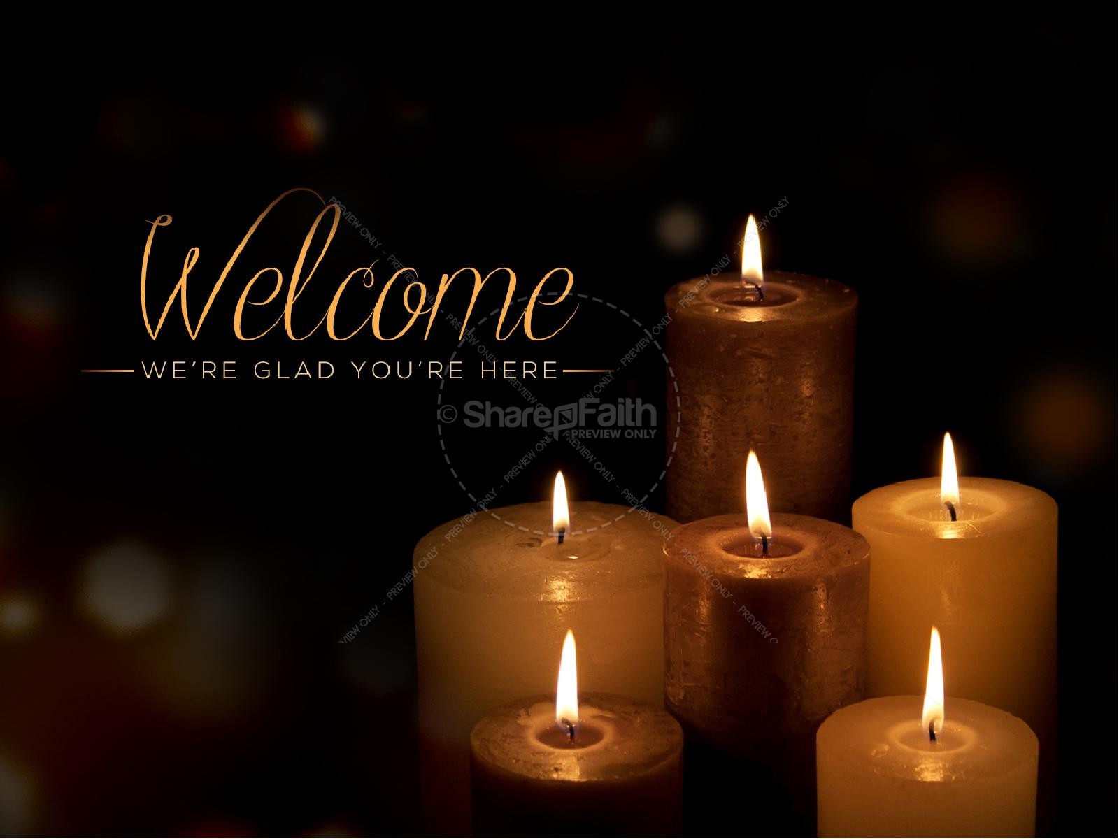 Candlelight Service Religious PowerPoint Thumbnail 4