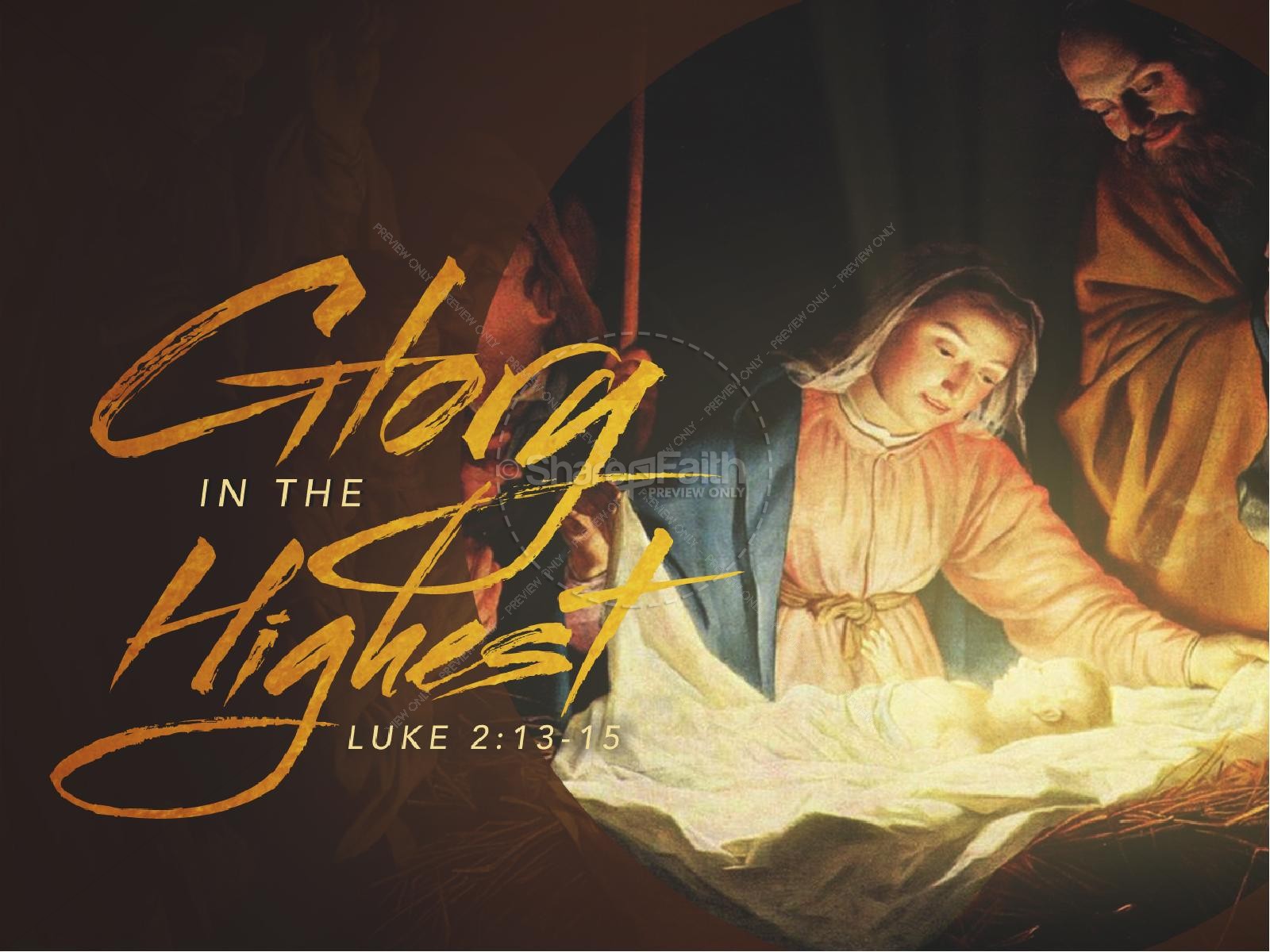 Glory in the Highest Christmas PowerPoint Thumbnail 1