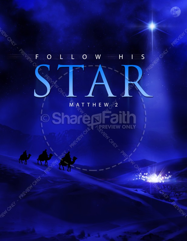 Follow His Star Christian Flyer Thumbnail Showcase