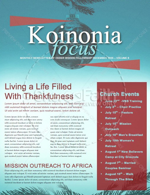 Be Christmas Church Newsletter Thumbnail Showcase