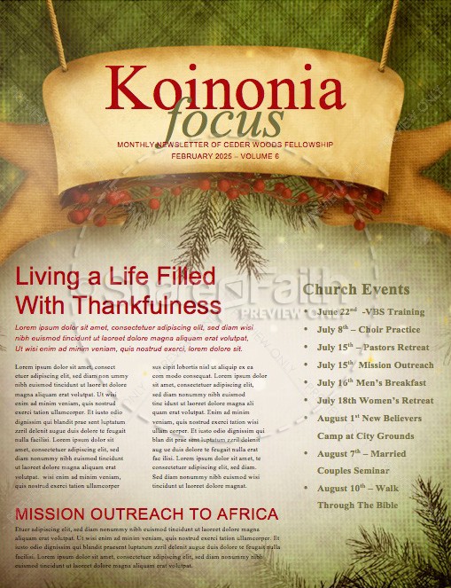 The Gift of Christmas Ministry Newsletter Thumbnail Showcase