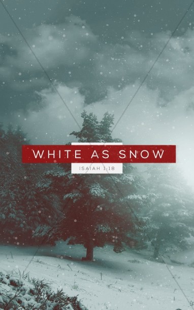 White as Snow Christian Ministry Bulletin Thumbnail Showcase