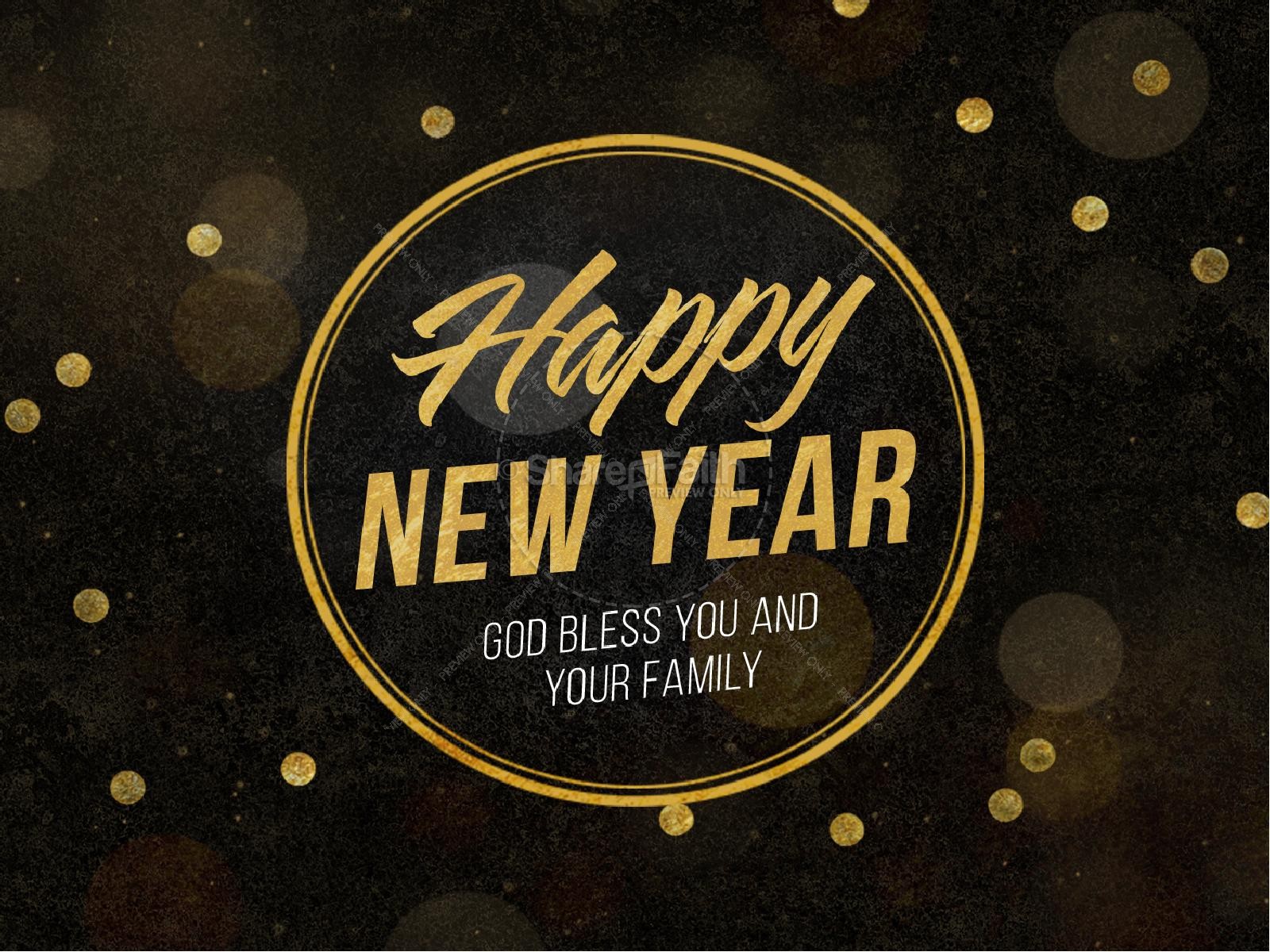 Happy New Year Blessings Church PowerPoint