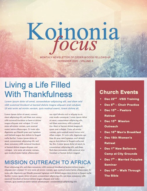 Searching for a Savior Christian Newsletter