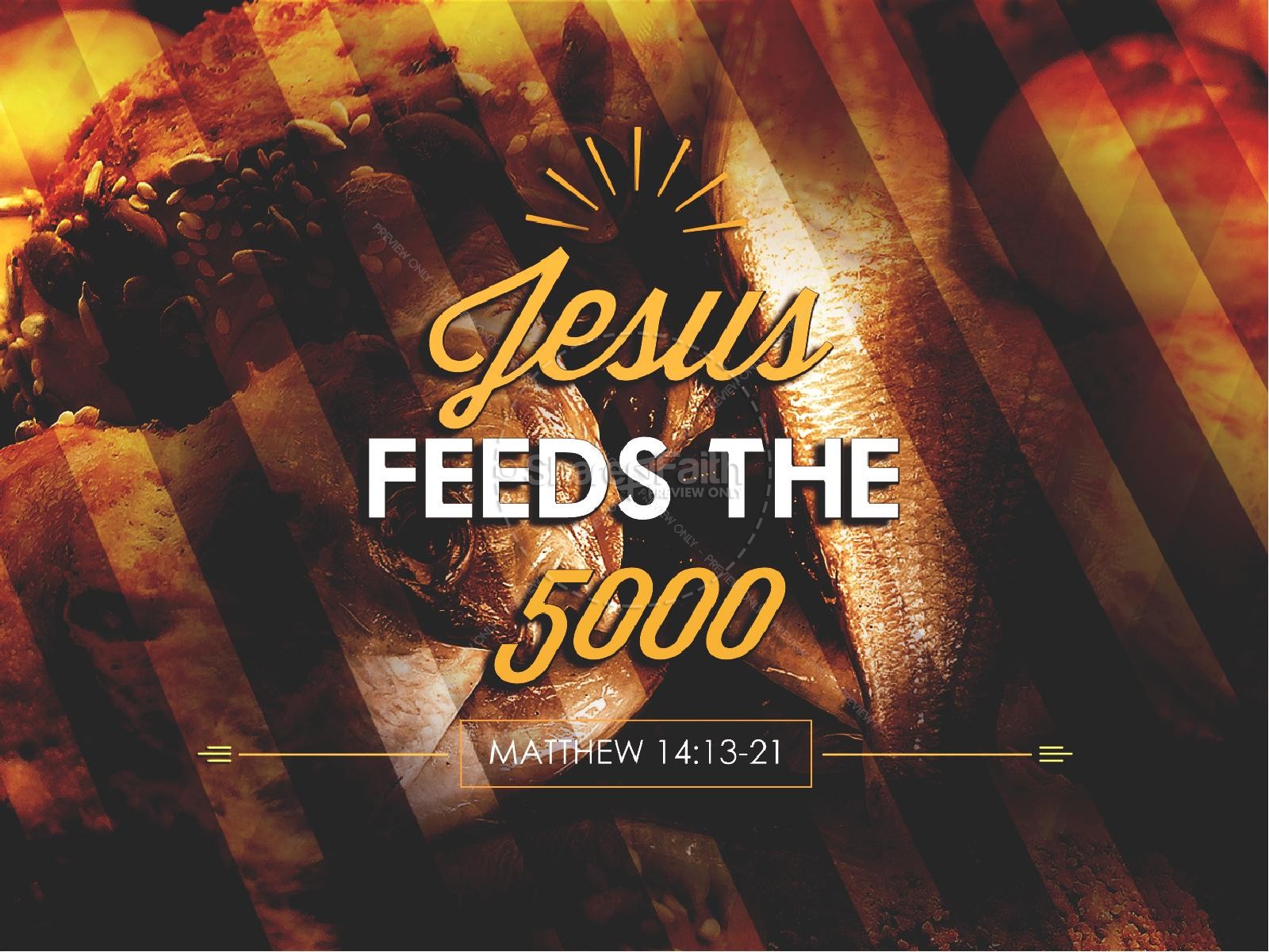 Jesus Feeds Five Thousand Church PowerPoint Thumbnail 1